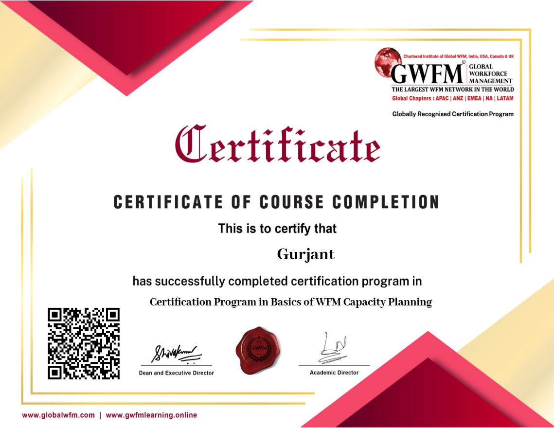 Certification Program in Basics of WFM Capacity Planning 