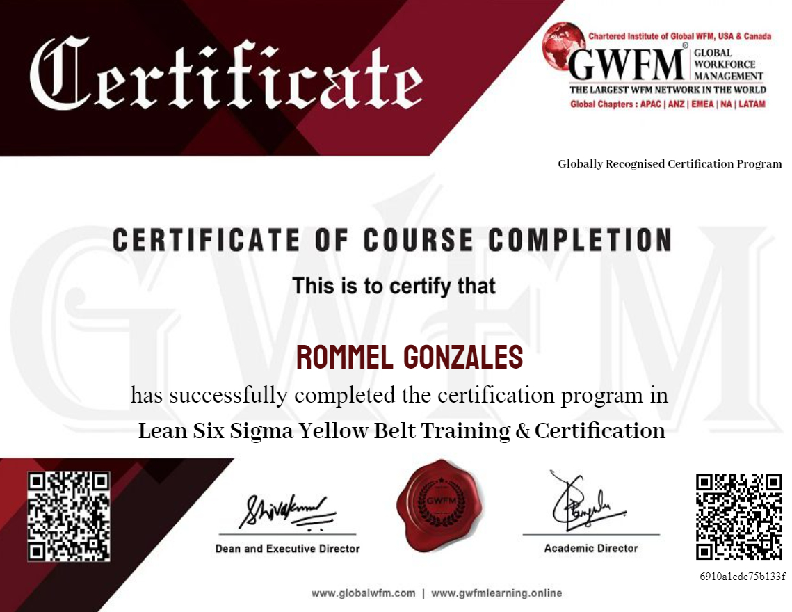 Lean Six Sigma Yellow Belt Training & Certification