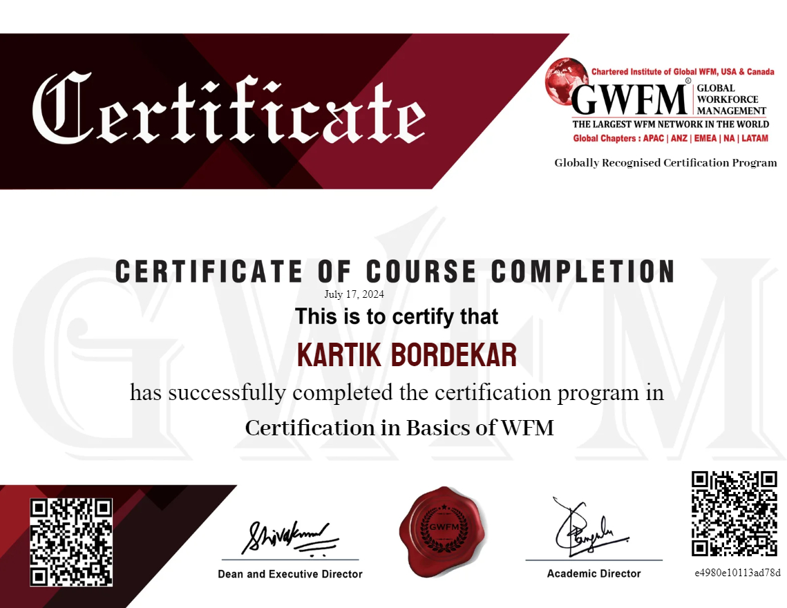 Certification in Basics of WFM