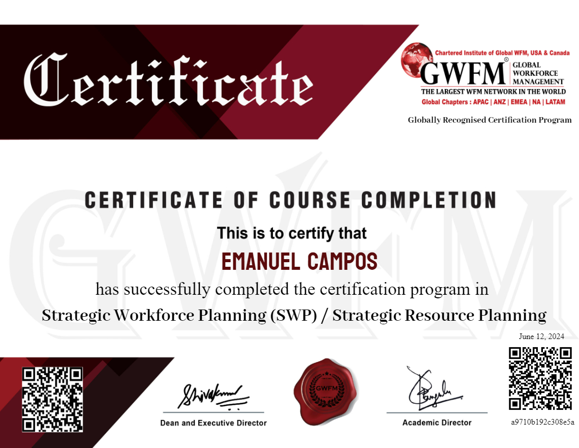 Strategic Workforce Planning (SWP) / Strategic Resource Planning (SRP)